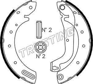 TRUSTING 067.188 - Барабанные колодки