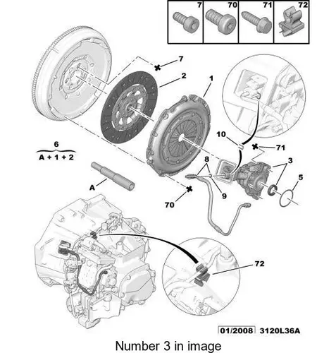 PSA 2041a4 - подшипник выжимной гидравлический