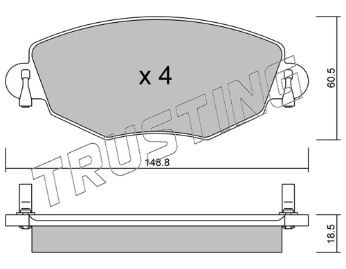 TRUSTING 327.0 - Тормозные колодки 