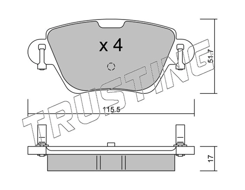 TRUSTING 328.0 - Тормозные колодки 