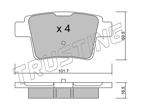 TRUSTING 693.0 - Тормозные колодки 