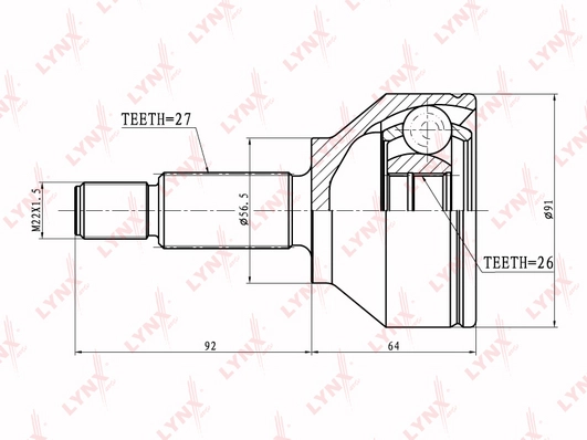 LYNXAUTO CO-2805 - ШРУС