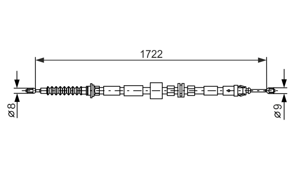 BOSCH 1 987 477 733 - Трос ручника