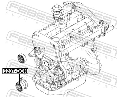 FEBEST 2287-BON - Натяжной ролик