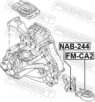 FEBEST FM-CA2 - Подушка кпп