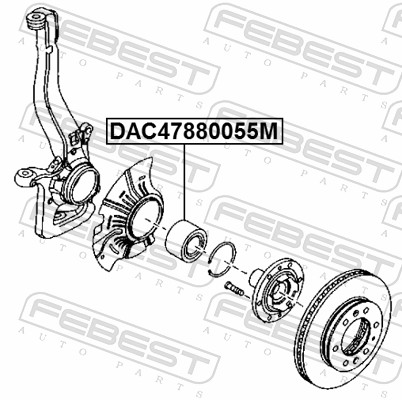 FEBEST DAC47880055M - Ступичный подшипник