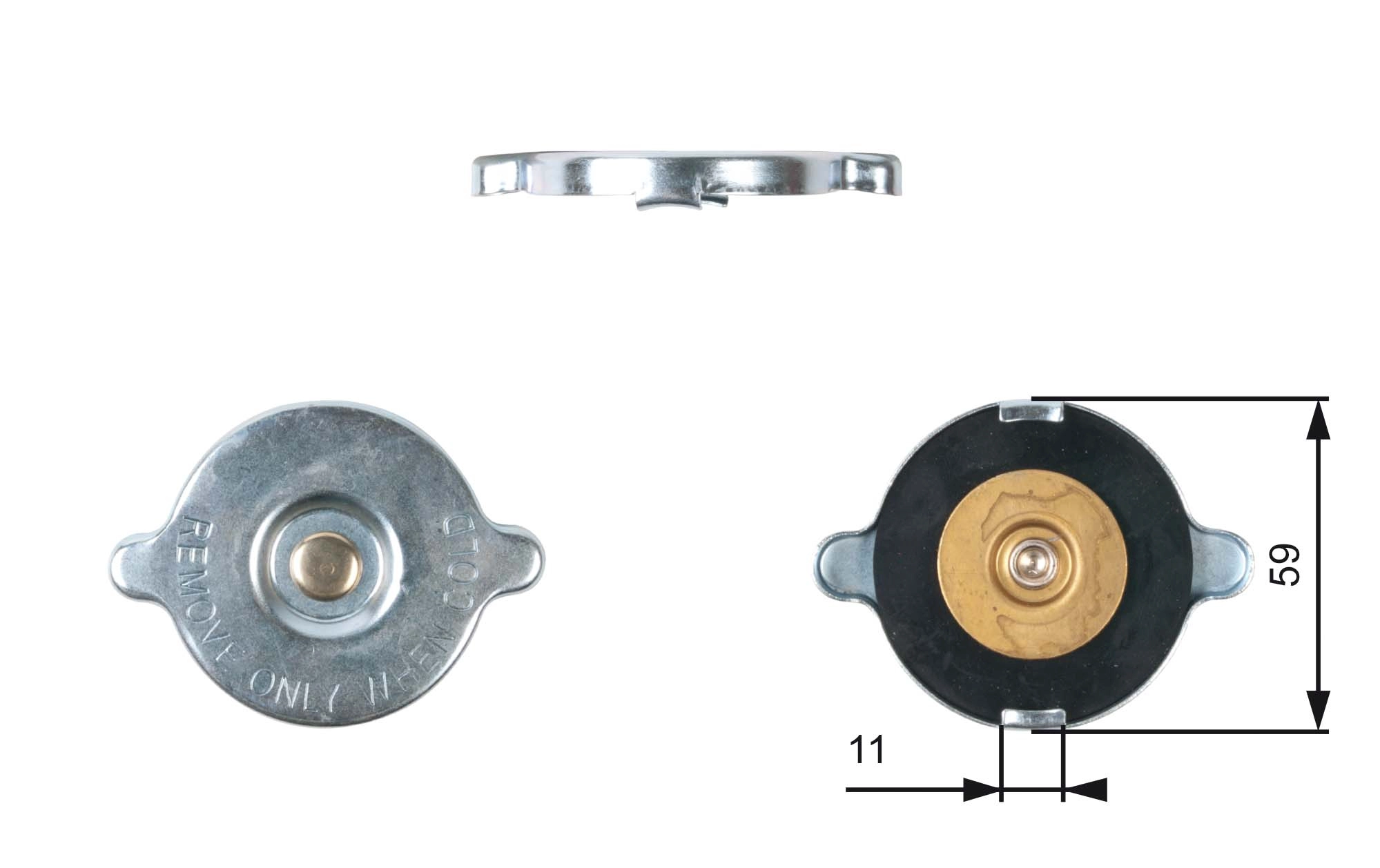 GATES RC117 - Крышка радиатора