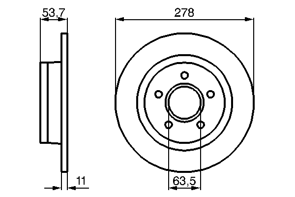 BOSCH 0 986 479 070 - Тормозные диски