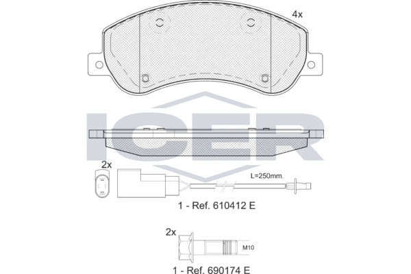 ICER 141793 - Тормозные колодки 
