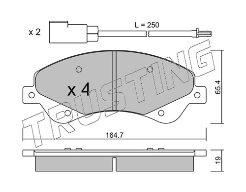 TRUSTING 695.0 - Тормозные колодки 