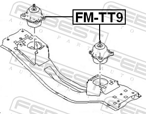 FEBEST FM-TT9 - Подушка двигателя