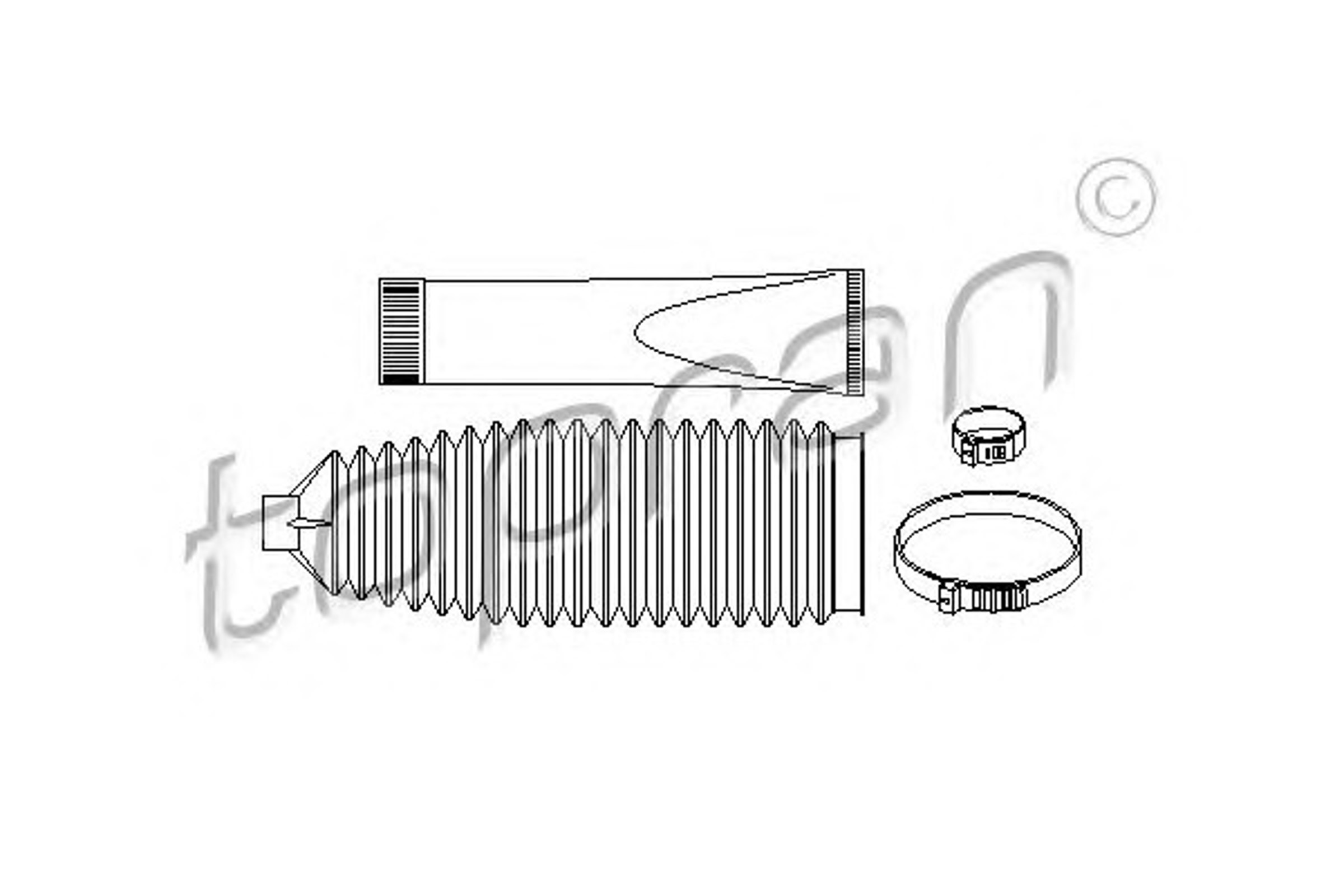 HANS PRIES 207164546 - Пыльник рулевой рейки /комплект/