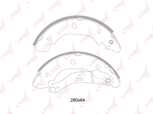 LYNXAUTO BS-3006 - Барабанные колодки