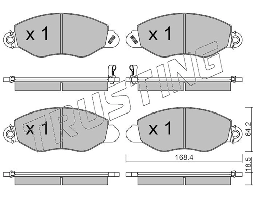TRUSTING 552.0 - Тормозные колодки 