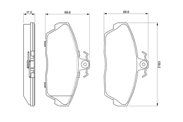 BOSCH 0 986 424 566 - Тормозные колодки 