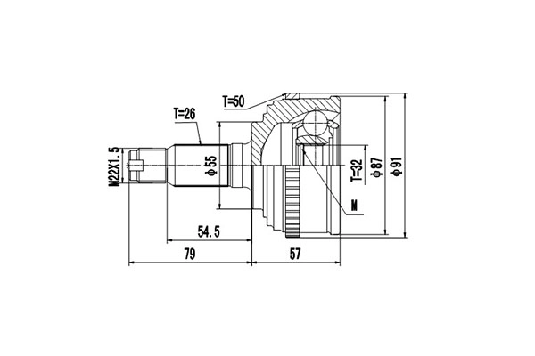 DYNAMATRIX DCV823017 - ШРУС