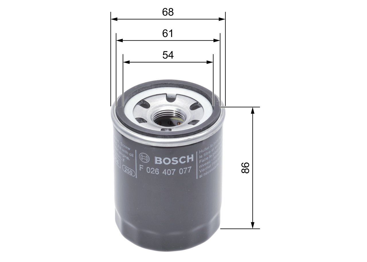BOSCH F 026 407 077 - Масляный фильтр