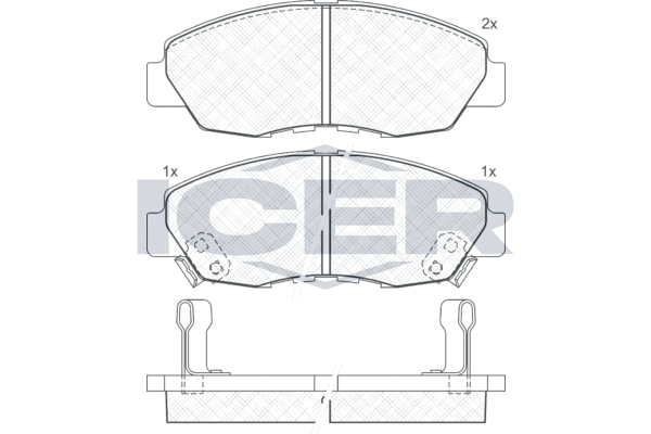 ICER 180797 - Тормозные колодки 