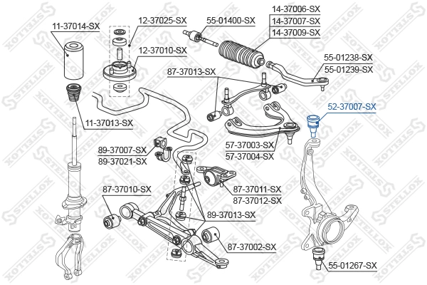 STELLOX 52-37007-SX - Шаровая опора