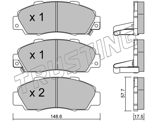 TRUSTING 307.0 - Тормозные колодки 