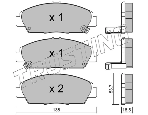 TRUSTING 175.0 - Тормозные колодки 