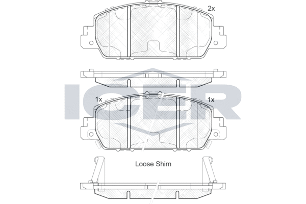 ICER 182153 - Тормозные колодки 