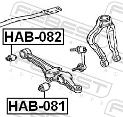 FEBEST HAB-082 - Сайлентблок