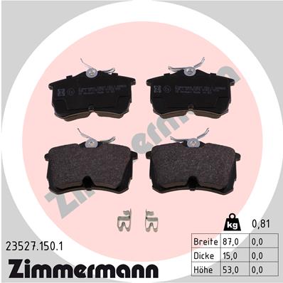 ZIMMERMANN 23527.150.1 - Тормозные колодки 