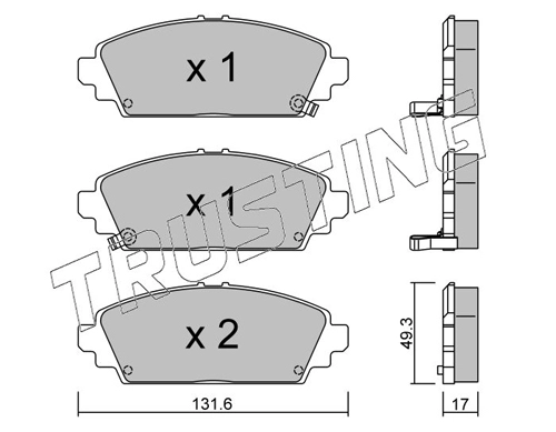 TRUSTING 479.0 - Тормозные колодки 