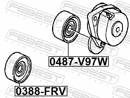 FEBEST 0388-FRV - Ролик обводной приводного ремня