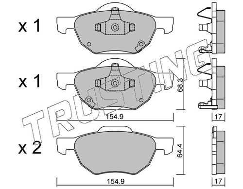 TRUSTING 746.0 - Тормозные колодки 