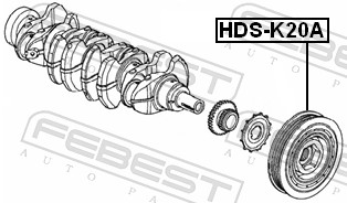 FEBEST HDS-K20A - Шкив коленвала