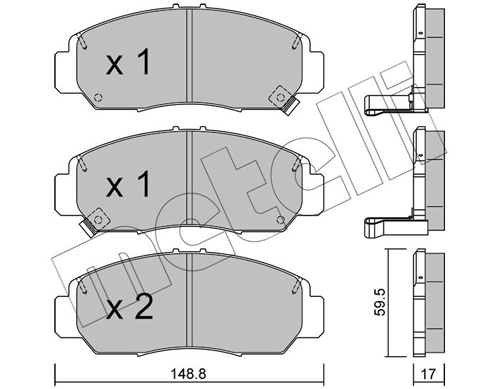 METELLI 22-0462-0 - Тормозные колодки 