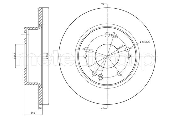 TRUSTING DF1104 - Тормозные диски