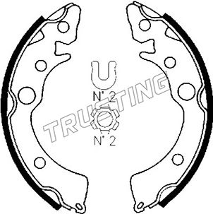 TRUSTING 044.007 - Барабанные колодки