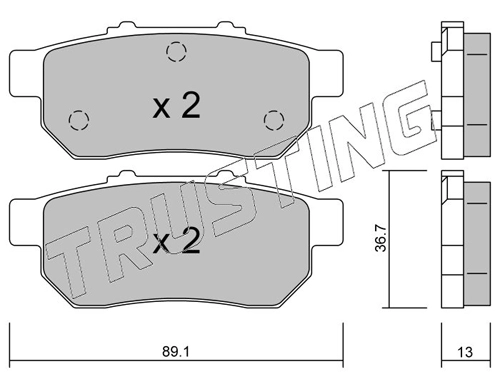TRUSTING 179.0 - Тормозные колодки 