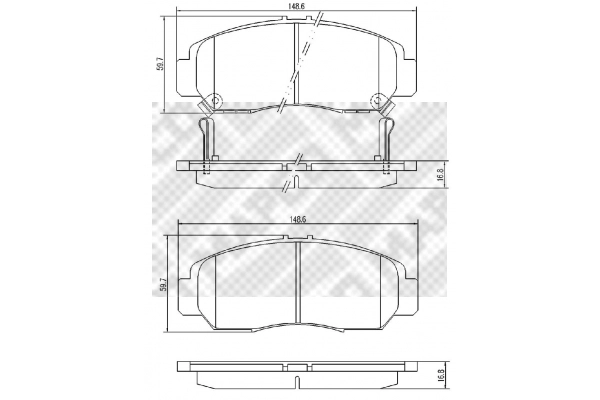MAPCO 6734 - Тормозные колодки 
