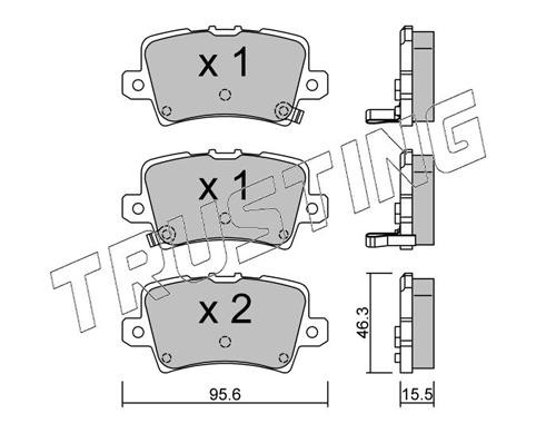 TRUSTING 745.0 - Тормозные колодки 