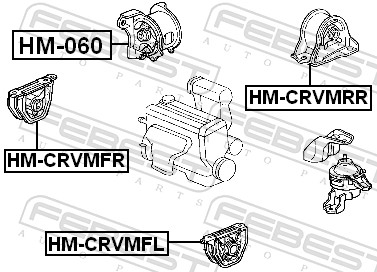 FEBEST HM-CRVMFL - Подушка двигателя