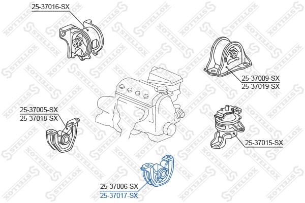 STELLOX 25-37017-SX - Подушка двигателя