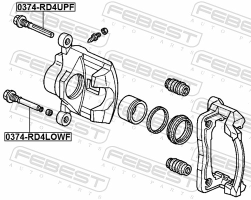 FEBEST 0374-RD4UPF - Направляющая суппорта