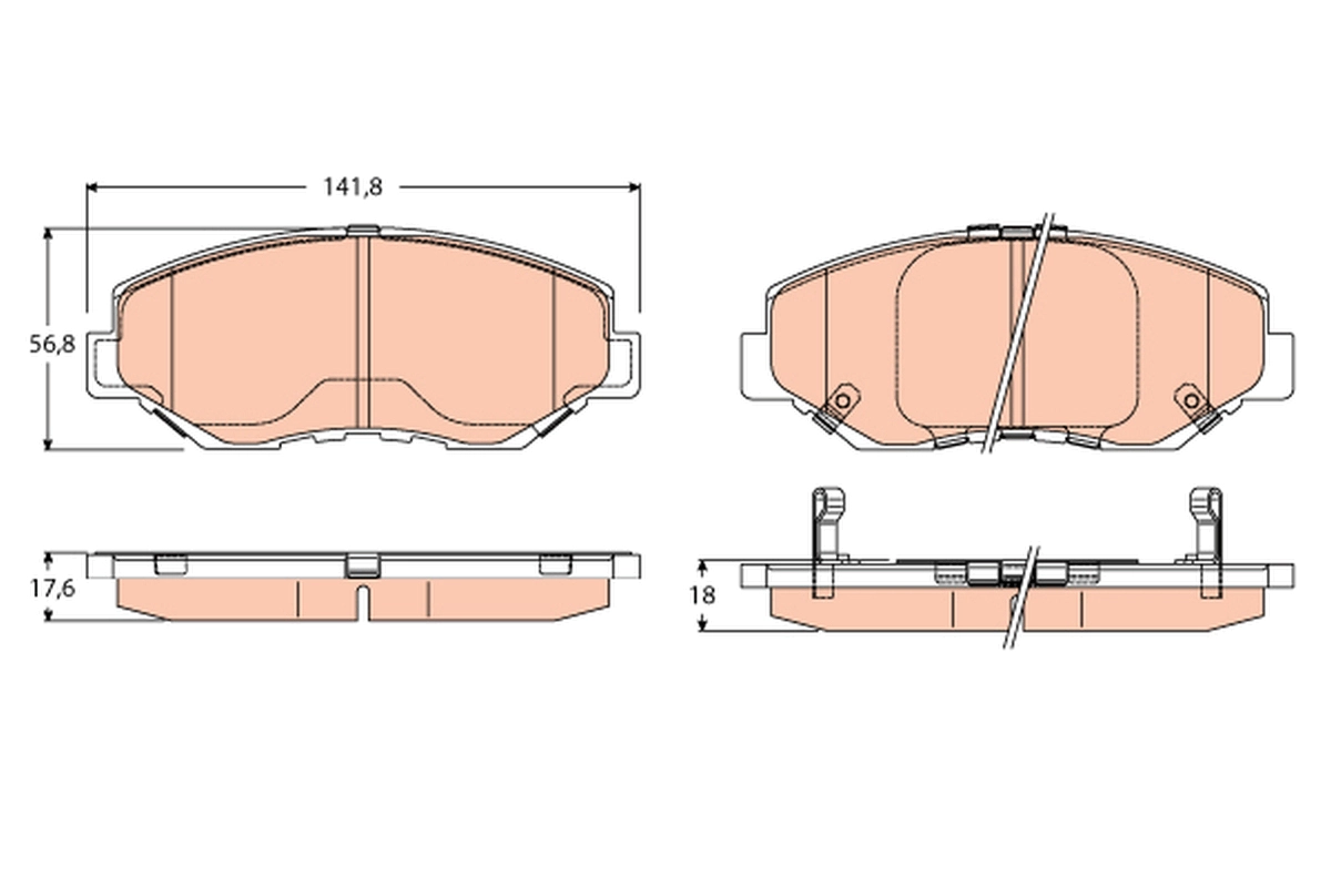 TRW GDB3627 - Тормозные колодки 