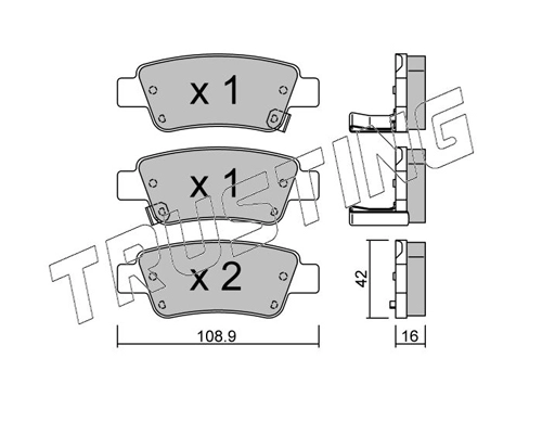 TRUSTING 806.0 - Тормозные колодки 