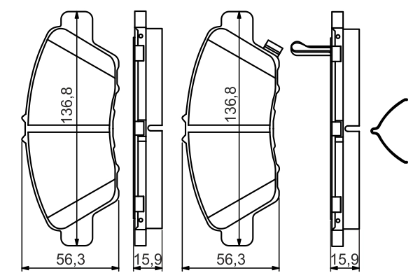 BOSCH 0 986 494 562 - Тормозные колодки 