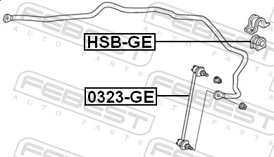 FEBEST 0323-GE - Стойки стабилизатора