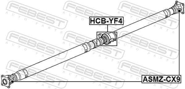 FEBEST HCB-YF4 - Подвесной подшипник