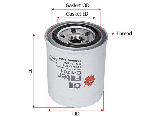 SAKURA AUTOMOTIVE C-1701 - Масляный фильтр