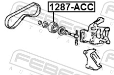 FEBEST 1287-ACC - Натяжной ролик