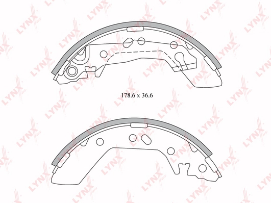 LYNXAUTO BS-3601 - Барабанные колодки