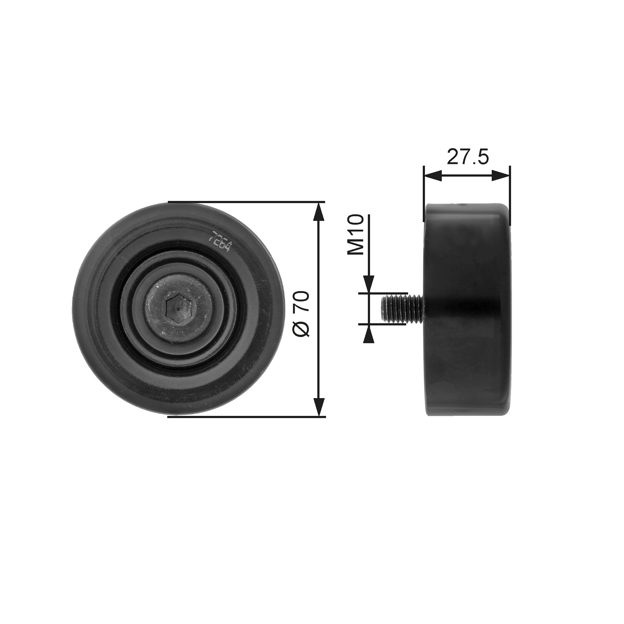 Обводной ролик приводного ремня